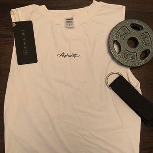 Alphalete | Ultrasoft Crop Tank | White | Med